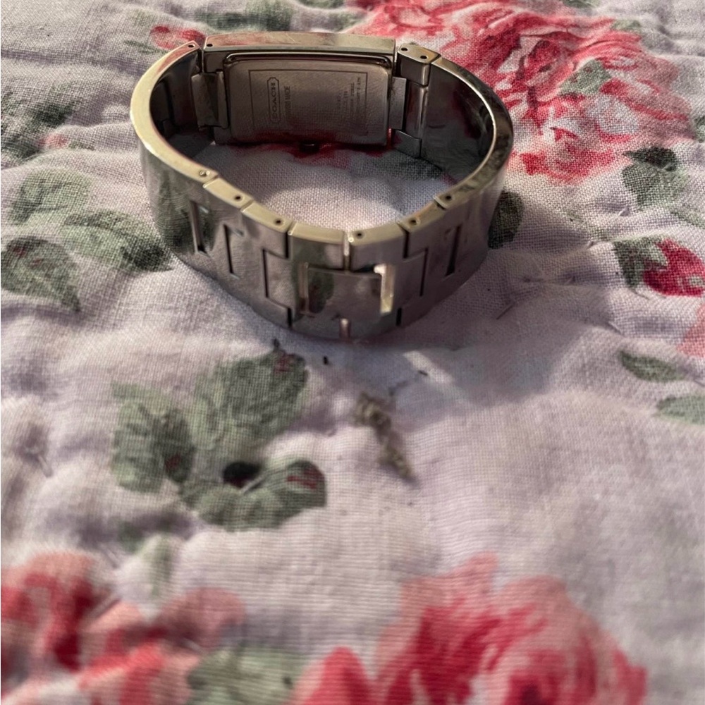 Coach Silver Rectangular Watch - Picture 3 of 3